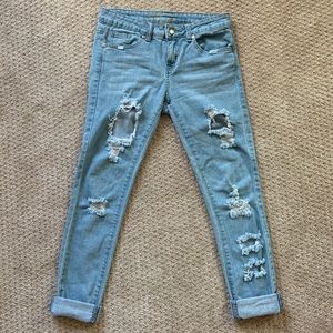 Fitted boyfriend jeans